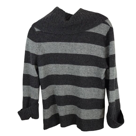 Splendid Womens XS Gray‎ & Black Striped Wool Cashmere Sweater - Picture 2 of 5